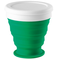 Складной стакан с крышкой Astrada, зеленый